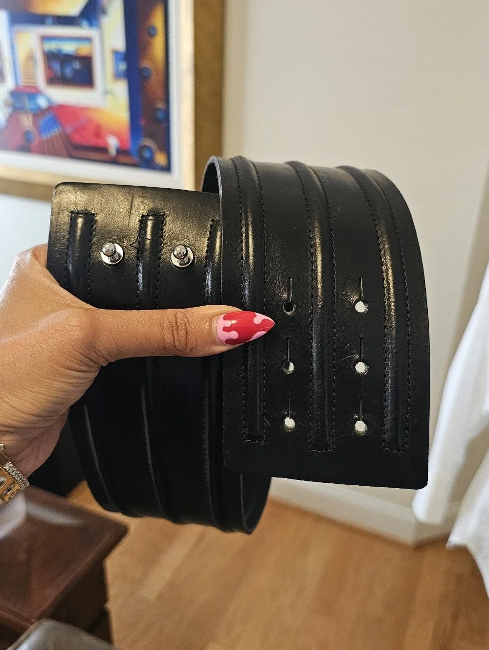 IRO Wide Leather Waist Belt Retail $350 Small-ralph lauren-below the belt